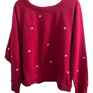 Universal Thread Red Sweatshirt with Star Details